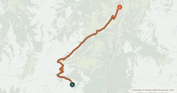 Kartenübersicht der Radroute Schering-Gauxalm-Sonnalm