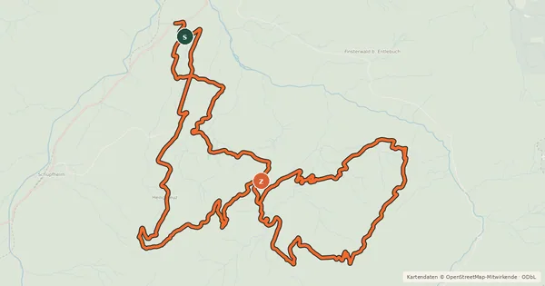 Kartenübersicht der Radroute Schimbrig First Tour