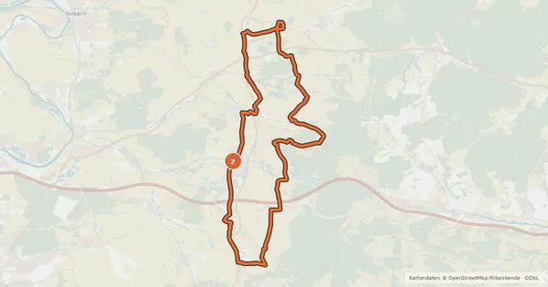 Kartenübersicht der Radroute Schlösser-Tour