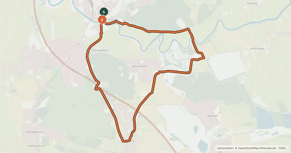 Kartenübersicht der Radroute Schloss-Tour