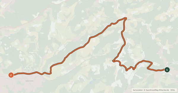 Kartenübersicht der Radroute Schmankerl Tour