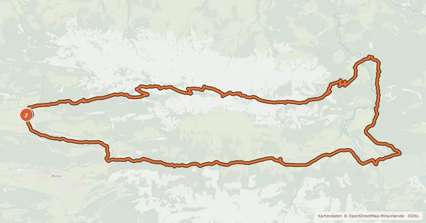 Kartenübersicht der Radroute Schönenbach - Schreibersattel