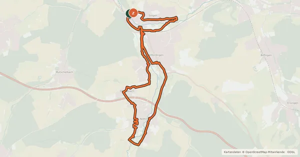 Kartenübersicht der Radroute Schönes Remchingen