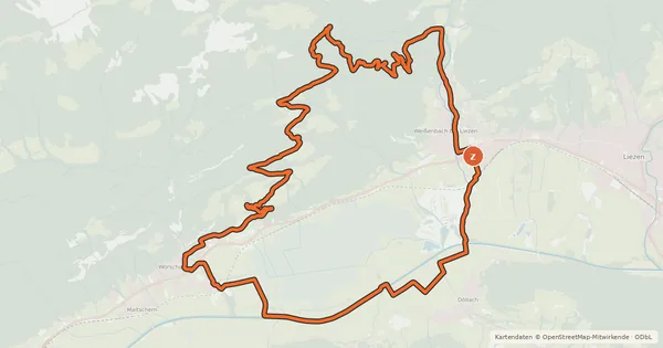 Kartenübersicht der Radroute Schönmoos Runde