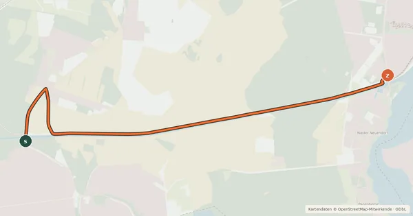 Kartenübersicht der Radroute Schönwalde (2) - Hennigsdorf (16)