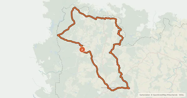 Kartenübersicht der Radroute Schrammel Radweg