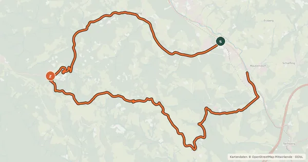 Kartenübersicht der Radroute Schulterkogel - Tour