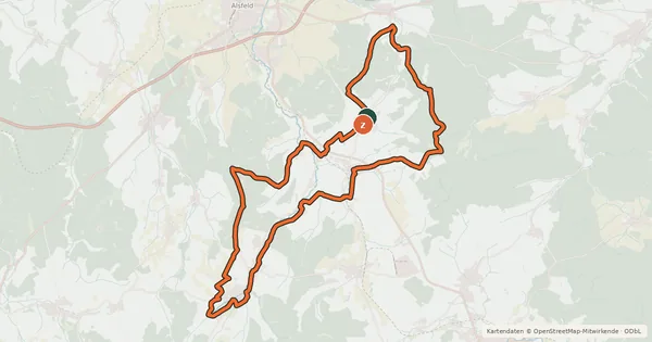 Kartenübersicht der Radroute SchwalmTALradweg