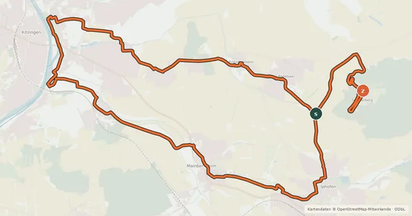 Kartenübersicht der Radroute Schwanberg-Tour