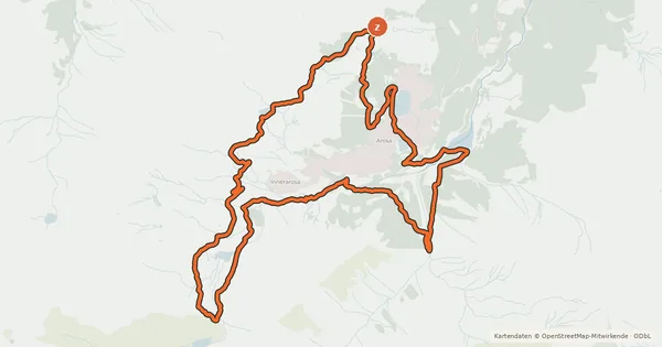 Kartenübersicht der Radroute Schwellisee