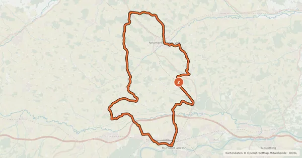Kartenübersicht der Radroute Schweppermanntour