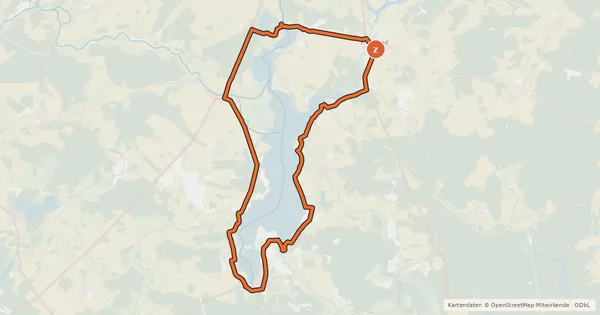 Kartenübersicht der Radroute Schwielochsee-Radweg
