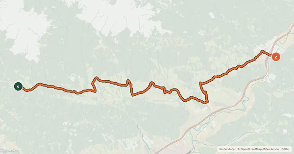Kartenübersicht der Radroute Seckauer Alpenradweg
