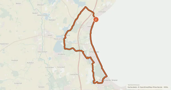 Kartenübersicht der Radroute See(n), Seh'n, Geh'n-Tour
