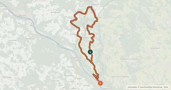 Kartenübersicht der Radroute Seen-Radrundweg