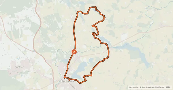 Kartenübersicht der Radroute Seen-Tour