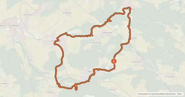 Kartenübersicht der Radroute Seen-Tour