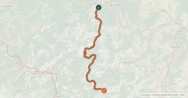 Kartenübersicht der Radroute Seenradweg