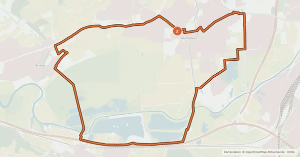 Kartenübersicht der Radroute Seenring