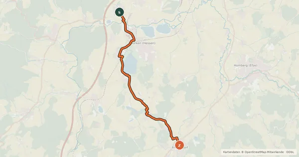 Kartenübersicht der Radroute Seenweg R15