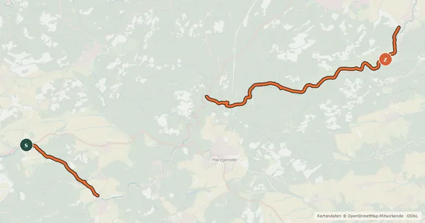 Kartenübersicht der Radroute Selkeweg