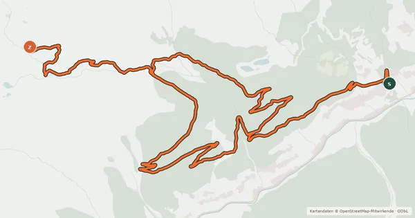 Kartenübersicht der Radroute Sessladalpen-Tour