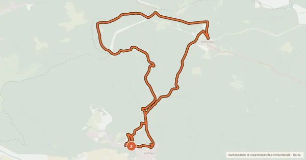 Kartenübersicht der Radroute SH 1 (Ehren-Bergtour)
