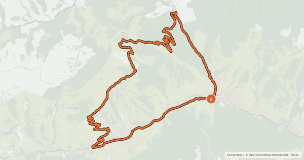 Kartenübersicht der Radroute SH 33 Finsterbach-Runde