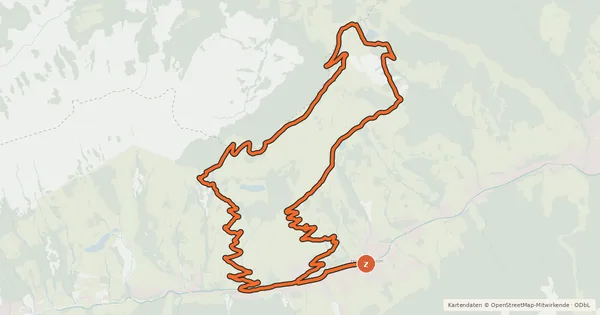 Kartenübersicht der Radroute SH 39 Reiterkogel-Runde