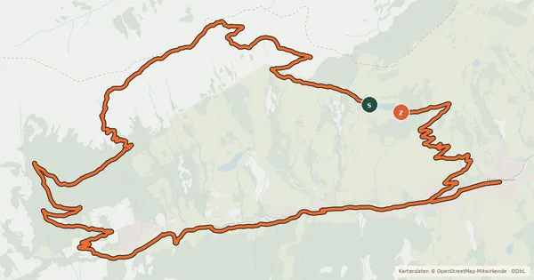 Kartenübersicht der Radroute SH 40 Hochalm - Trail - Runde