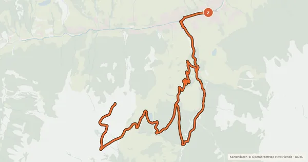 Kartenübersicht der Radroute SH 77 Zwölferkogel-Tour