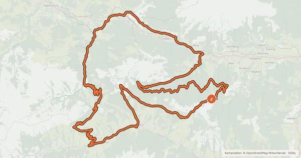 Kartenübersicht der Radroute SH 78 Tiroler - Runde