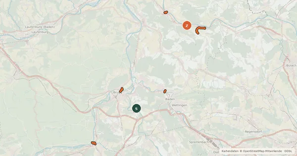 Kartenübersicht der Radroute Short connections