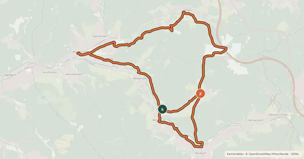Kartenübersicht der Radroute SI 18