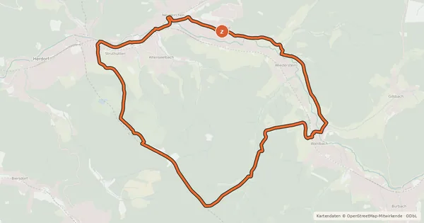 Kartenübersicht der Radroute SI 19