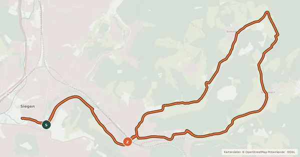 Kartenübersicht der Radroute SI 3