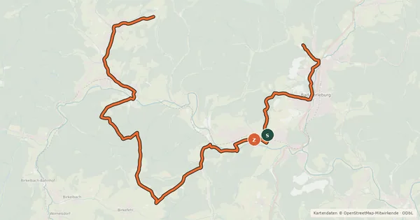 Kartenübersicht der Radroute SI 32