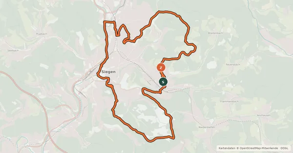 Kartenübersicht der Radroute SI 4