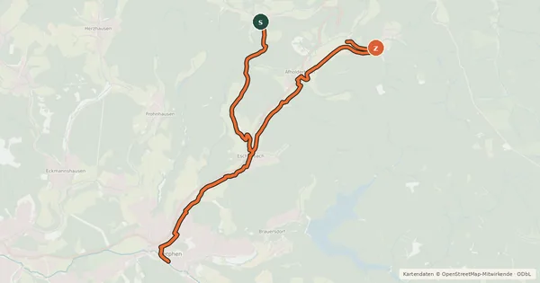 Kartenübersicht der Radroute SI 8
