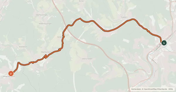 Kartenübersicht der Radroute SI 9