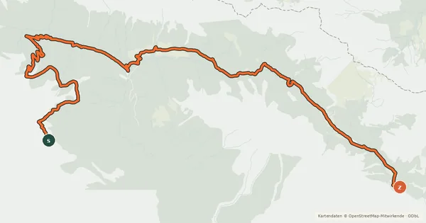 Kartenübersicht der Radroute SICAI Ciclo