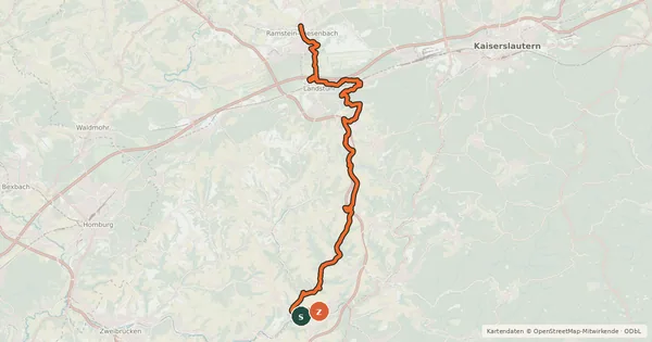 Kartenübersicht der Radroute Sickinger Mühlenradweg
