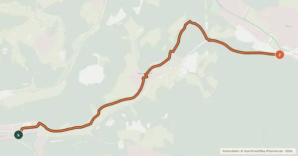 Kartenübersicht der Radroute Siegen (29) - (40) Netphen-Deuz