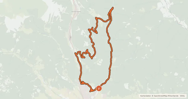Kartenübersicht der Radroute Silbersberg