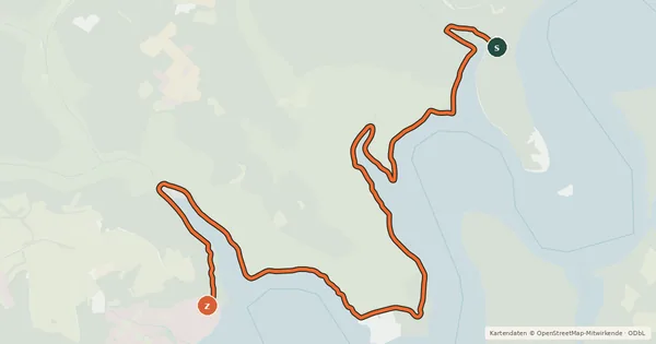 Kartenübersicht der Radroute Simmerath (21) - Nideggen (87)