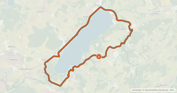 Kartenübersicht der Radroute Simssee Rundweg