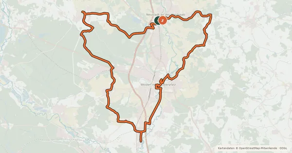 Kartenübersicht der Radroute Simultankirchen-Radweg Route 6
