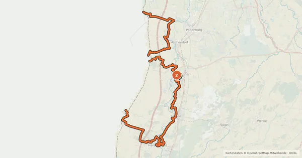Kartenübersicht der Radroute Smokkelroute