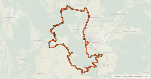 Kartenübersicht der Radroute Söder Runde