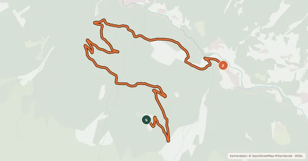 Kartenübersicht der Radroute Söllbergalm